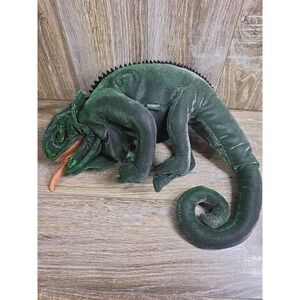 Folkmanis Chameleon Hand Puppet Iridescent Green‎ Silver Scaly Plush Toy 2405